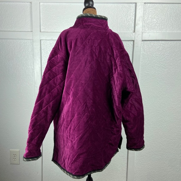 Handmade Vintage Reversible Quilted Boho Jacket Purple Paisley & Magenta Velvet - Picture 11 of 13